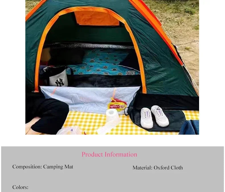 Portable Hand Throwing Tent Outdoor Camping Folding Fully Automatic Tent 3-4 People Beach Easy Quick Opening Two People