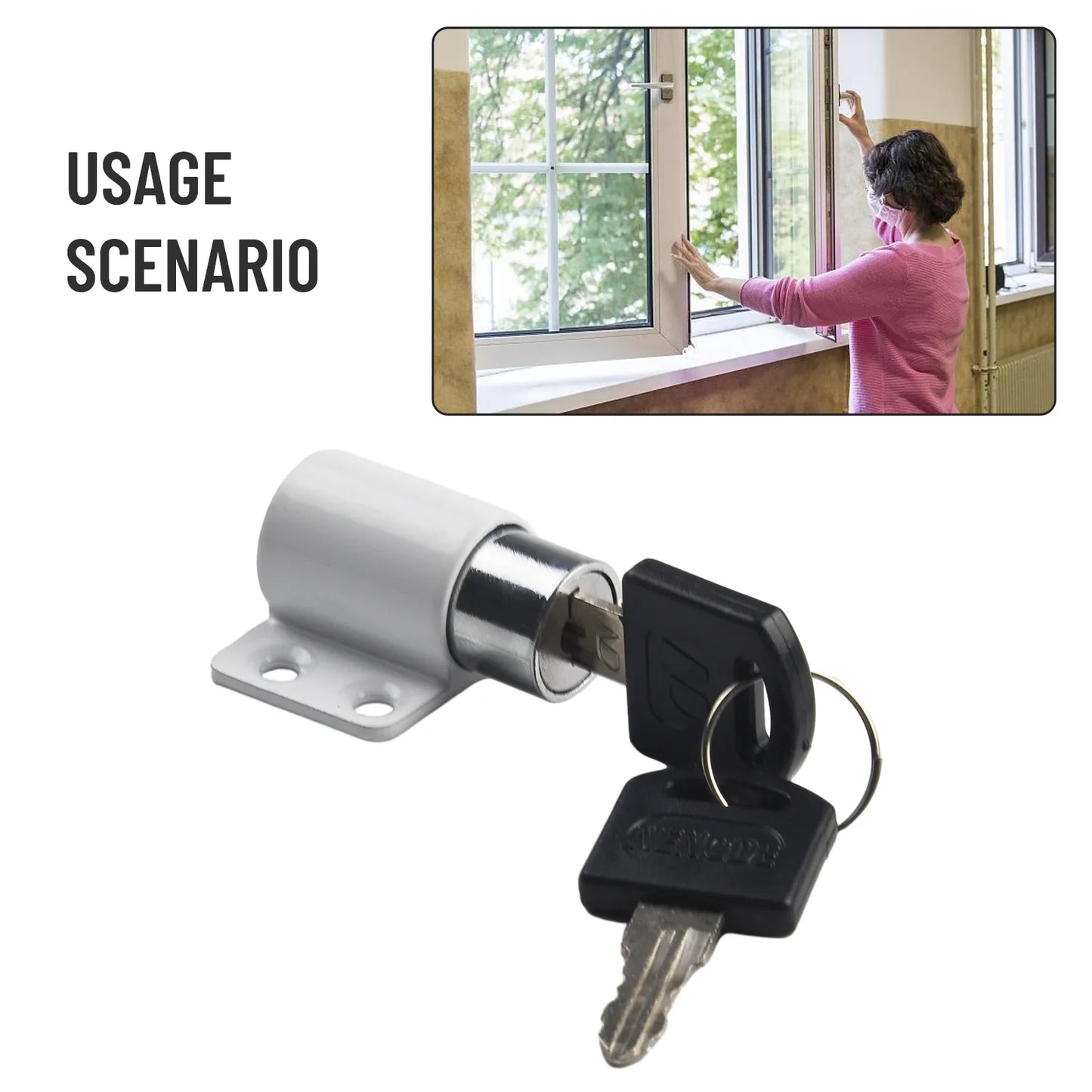 Home Room Door Lock Safty Locking Lock With Key Protection Security Set Sliding Sash Universal Window Hardware Anti-theft