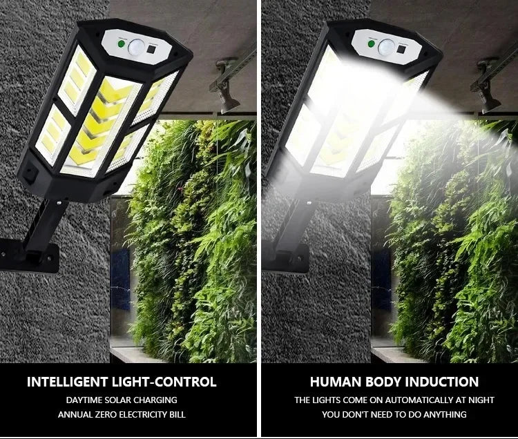 Newest 9900LM Solar LED Lights Outdoor Solar Lamp Of Motion Sensor 4 Mode Waterproof IP65 Solar Garden Light Street Yard Lantern