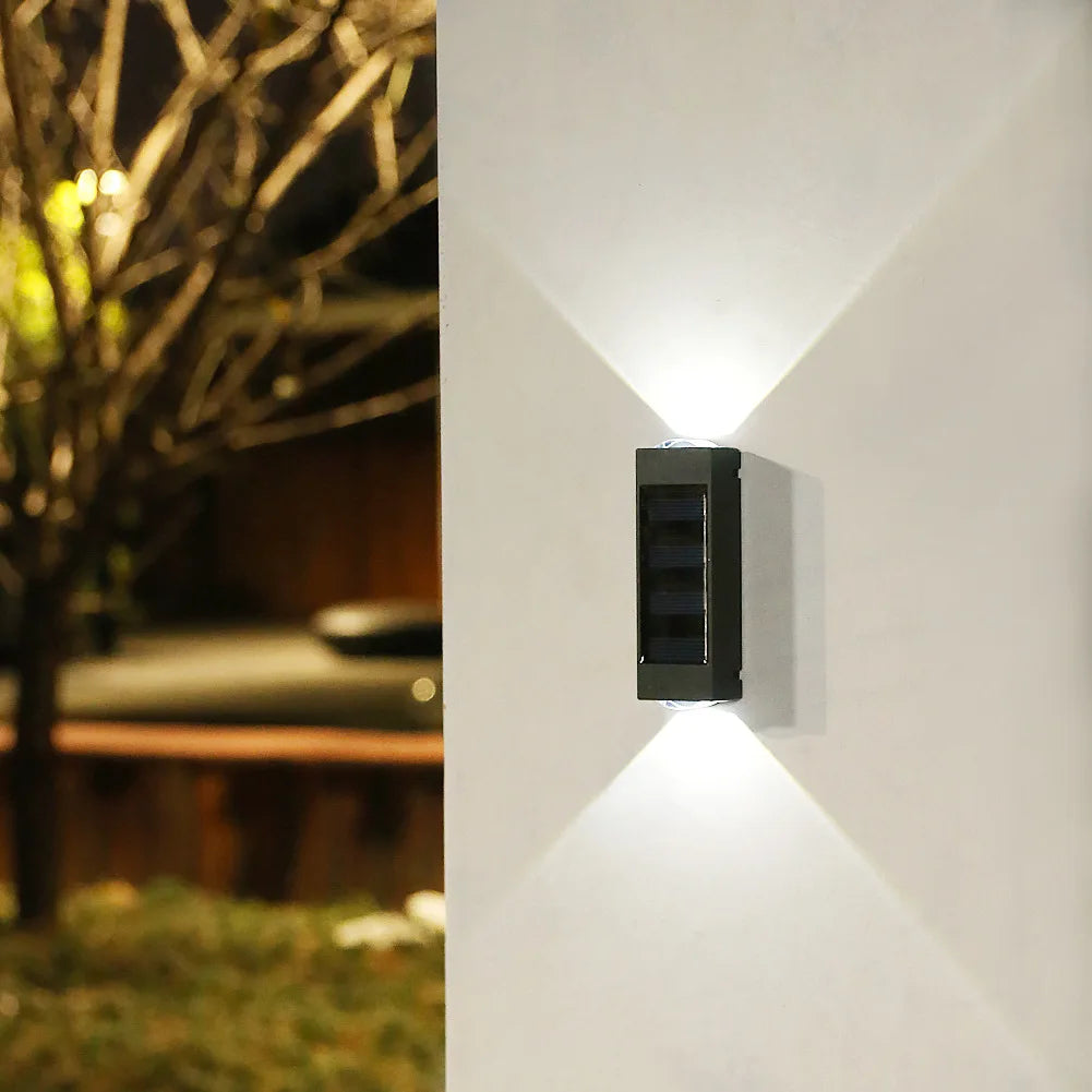 Freely Combined Spliced Solar LED Wall Lamp Outdoor Waterproof Up And Down Luminous Lighting For Garden Yard Park