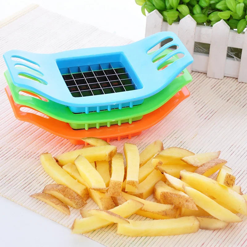 2024 New Cooking  Potato Cutter Gadgets Potato Chip Stainless Steel Vegetable French Fry Chopper Chips Making Tool Kitchen