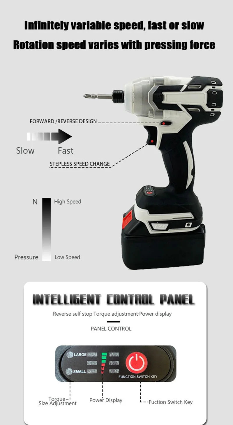 18V Brushless Electric Impact Wrench 1/2 inch Power Tool Electric Wrench 520Nm Drill Screwdriver Power Tool For Makita Battery