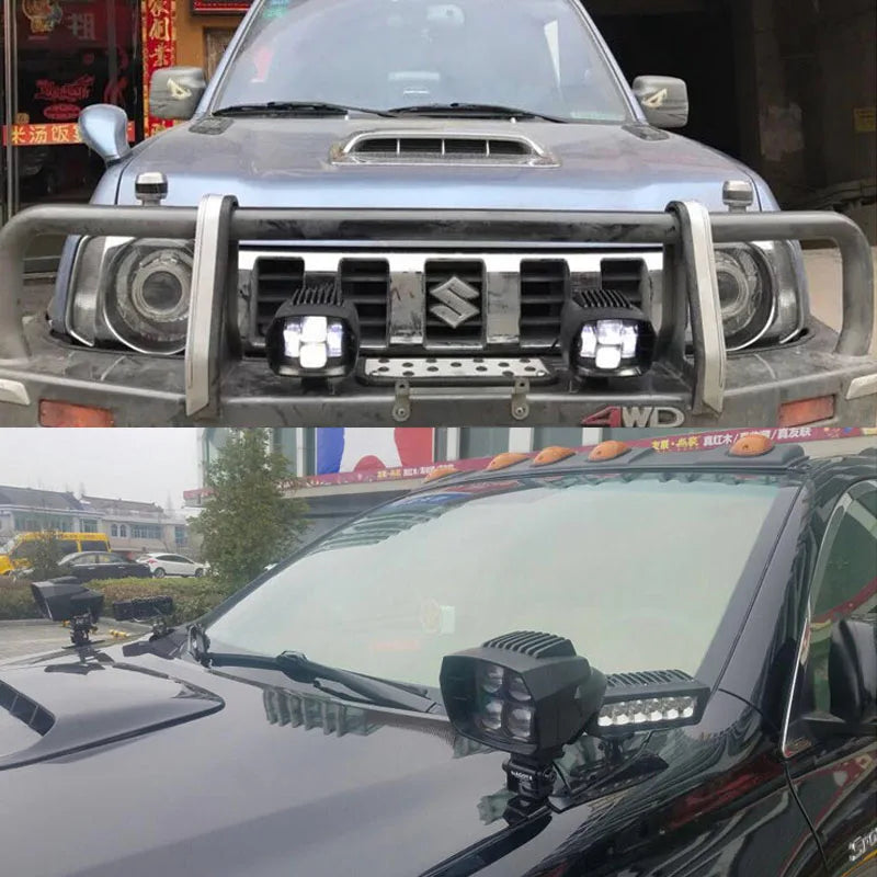 Led Work Light Auxiliary Front Fog Light Driving 2 Pcs for 4x4 Off Road UTV Vehicle Truck 60w Car Spot Lights