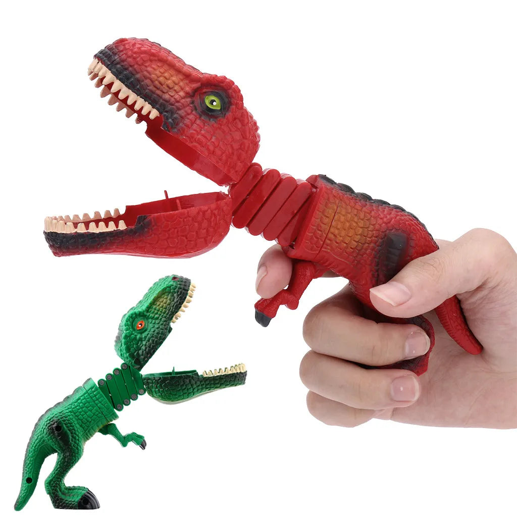 1PC Creative Funny Spoof Shark Telescopic Spring Manipulator Clip Bite Hand Dinosaur Prank Parent-child Interaction Toys