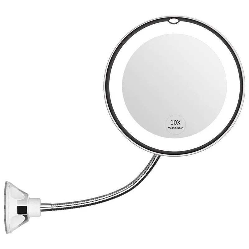 Flexible Makeup Mirror 10x Magnifying Mirrors With LED Mirror USB charging 14 Led Lighted Touch Screen Table Cosmetic Mirrors