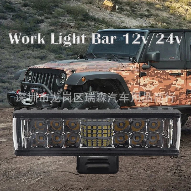 LED Work Off-road Lights Double-row Three-sided Spotlights Off-road Vehicles General LED Strip Lights