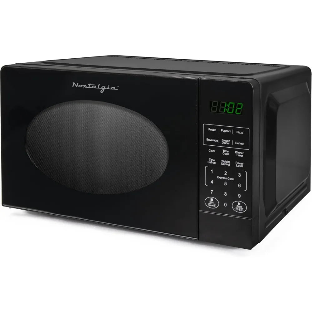 Modern Retro Countertop Microwave Oven, 700 Watt 0.7 cu ft,12 Pre-Programmed Cooking Settings, Kitchen Appliances