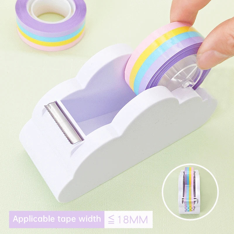 Cute Cloud Masking Tape Sticker Cutter Washi Tape Storage Organizer Cutter Office Tape Dispenser School Office Supply Stationary