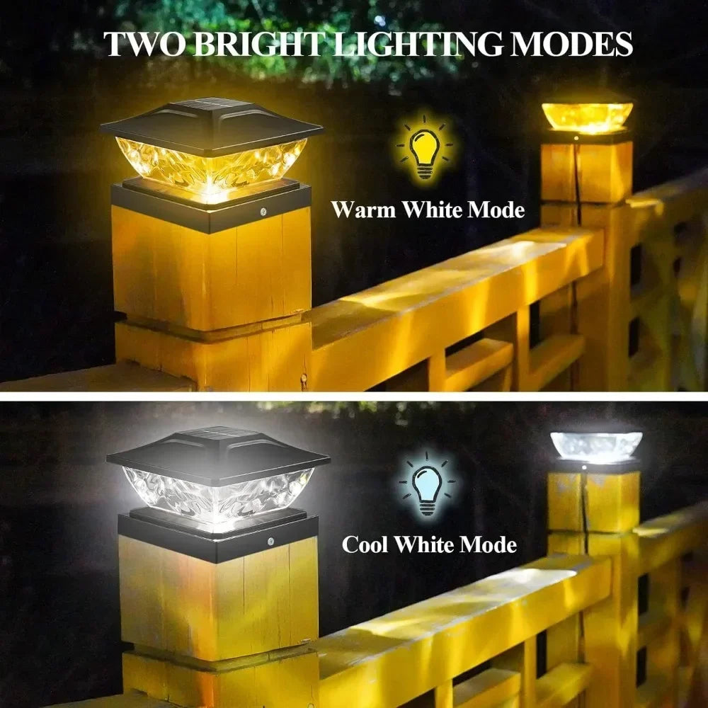 Outdoor Waterproof Villa Gate Fence Light Solar Light Outdoor Villa Column Lamp Fence Gate Pillar Head Led Lamp For House Garden