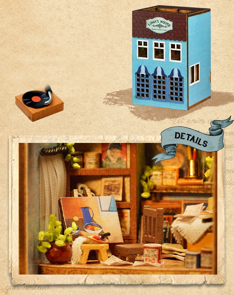 New Diy Mini Home Dollhouse With Furniture Light Miniaturas Doll House Casa Miniature items For Toys Birthday Gifts