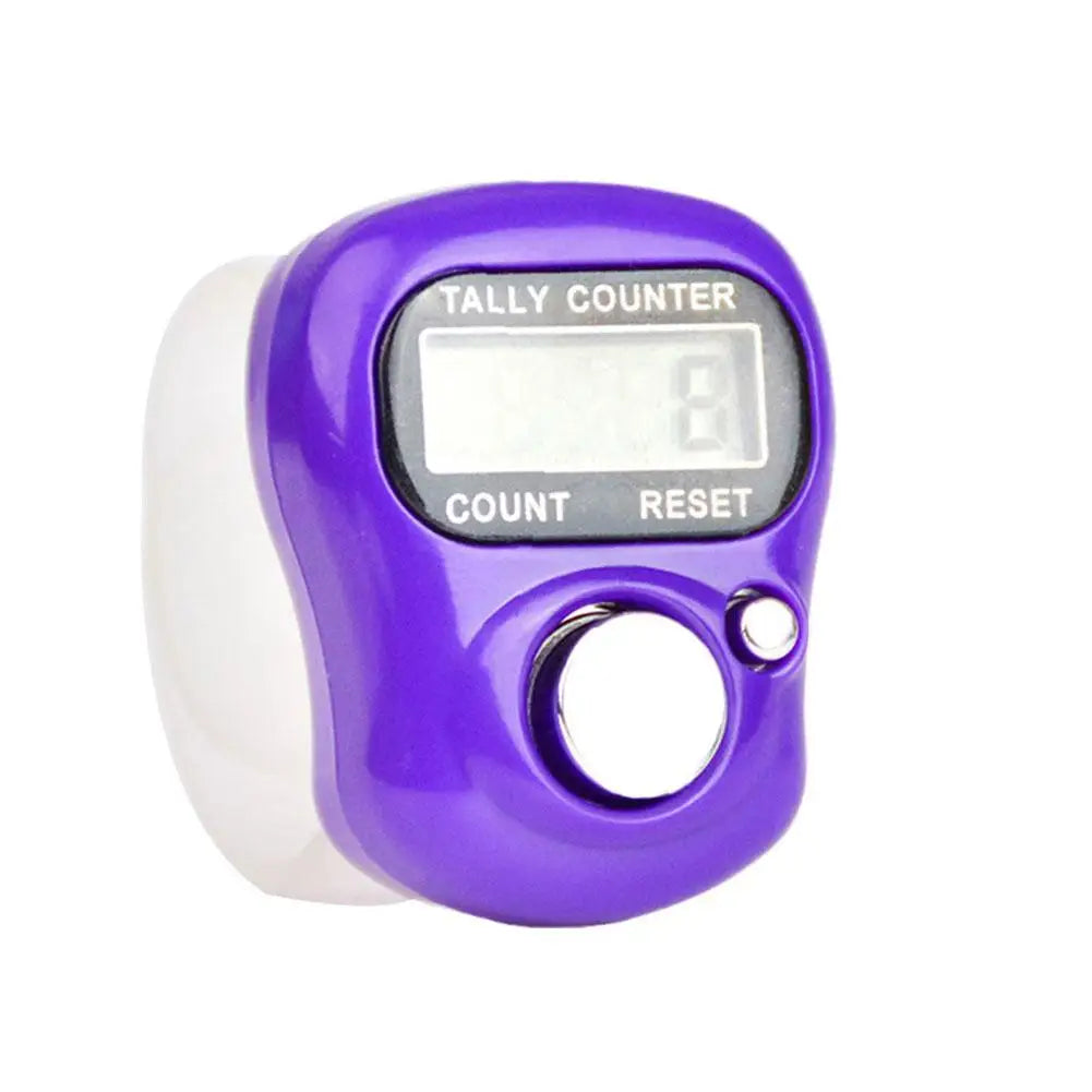 Portable Electronic Digital Counter Finger Calculator Small Equipment Held Hand Tally Counter Finger Fitness Pedometer U3K8