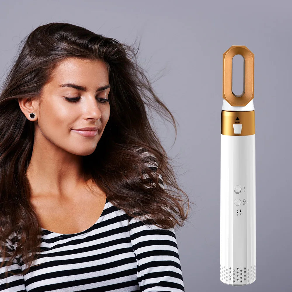 8-in-1 Brushless high-speed hot air comb hair dryer curler straightener 110000 rpm Containing negative ions