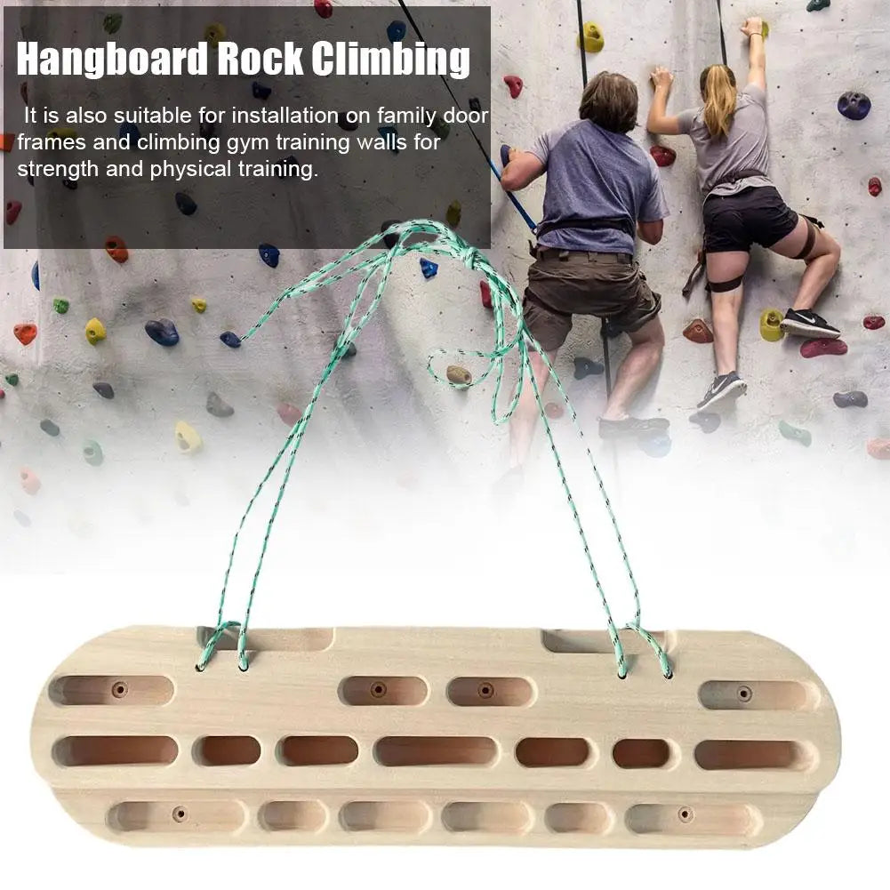 Home Rock Climbing Hangboard Wooden Hand Grip Strengthener Grip Equipment Finger Forearm Fitness Climbing Exerciser Trainin T8P0