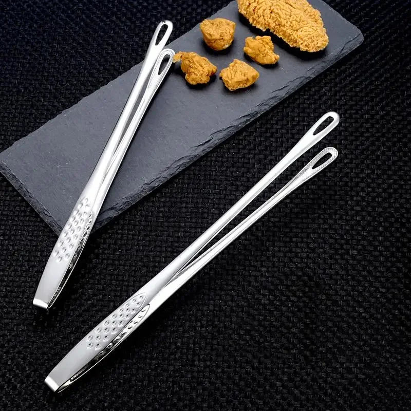 1pc 304 Stainless Steel Food Tongs Long Handle Non-Slip Barbecue Tongs Steak Tongs Kitchen Cooking Tools kitchen accessories