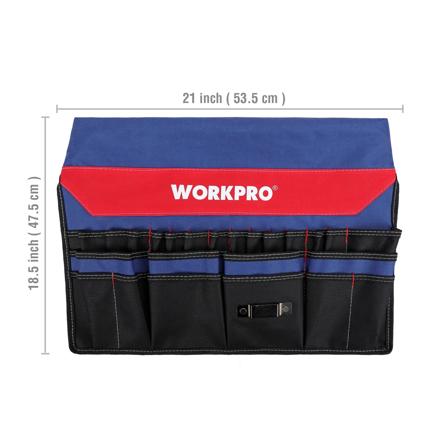 WORKPRO Bucket Tool Organizer 13 to 19L Bucket Boss Portable Foldable Toolbox with 51 Storage Pockets Fits Tools Collection Bag