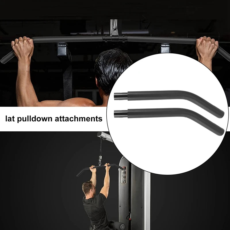 Fitness LAT Pull Down Bar, Cable Machine Attachment For Gym, Exercises Tricep Back Muscles Strength Training