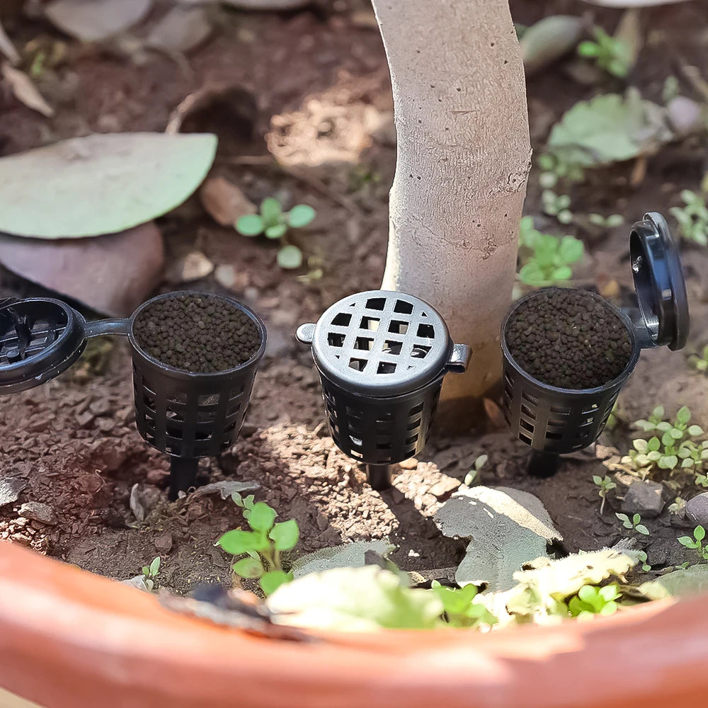 60/40/20Pcs Fertilizer Basket with Lid Fertilizer Box Case Easily Carrying Part Bonsai Fertilizer Container Garden Accessories