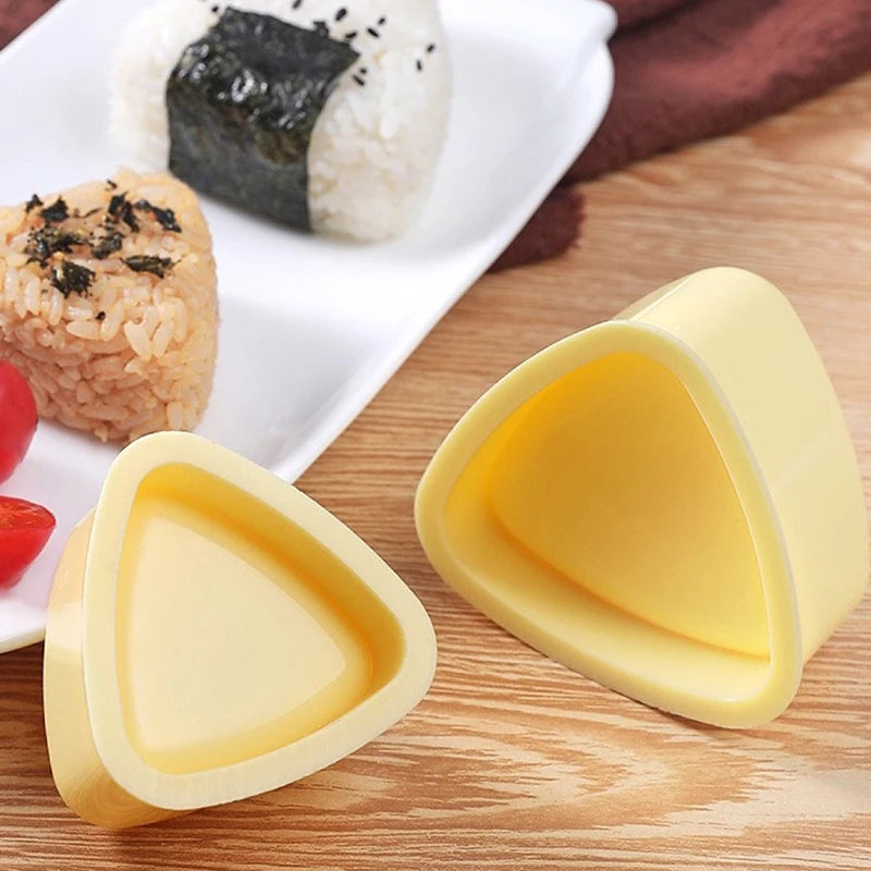 1/2Pcs Triangular Plastic Sushi Mold Onigiri Rice Ball Food Press Maker Japanese Bento Baby Rice Ball Molds Kitchen Accessories