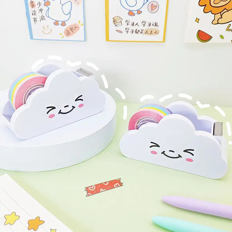 Cute Cloud Masking Tape Sticker Cutter Washi Tape Storage Organizer Cutter Office Tape Dispenser School Office Supply Stationary