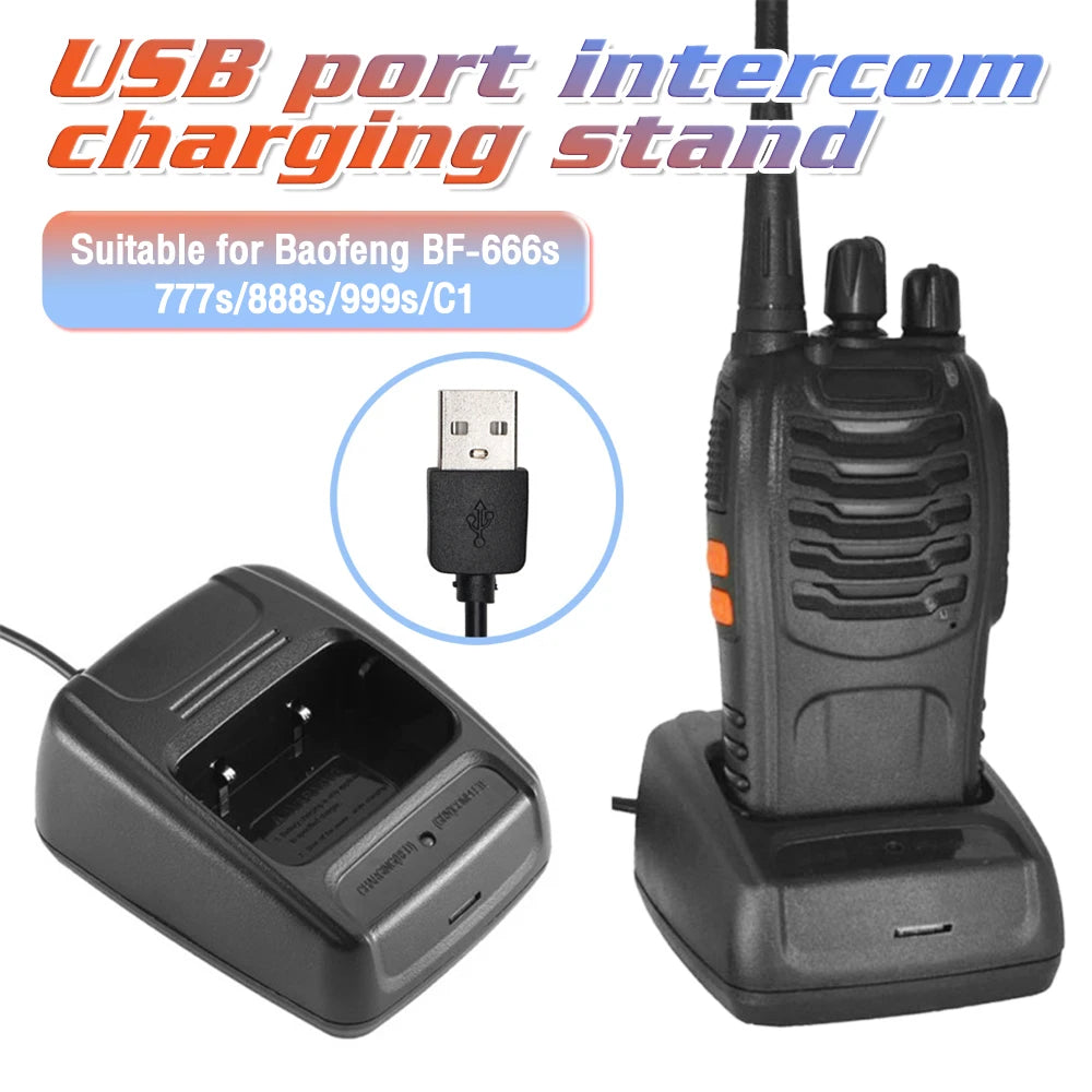 1Pcs Baofeng USB Adapter Charger Two Way Radio Walkie Talkie BF-888s USB Charge dock For Baofeng 888 Baofeng 888s Accessories