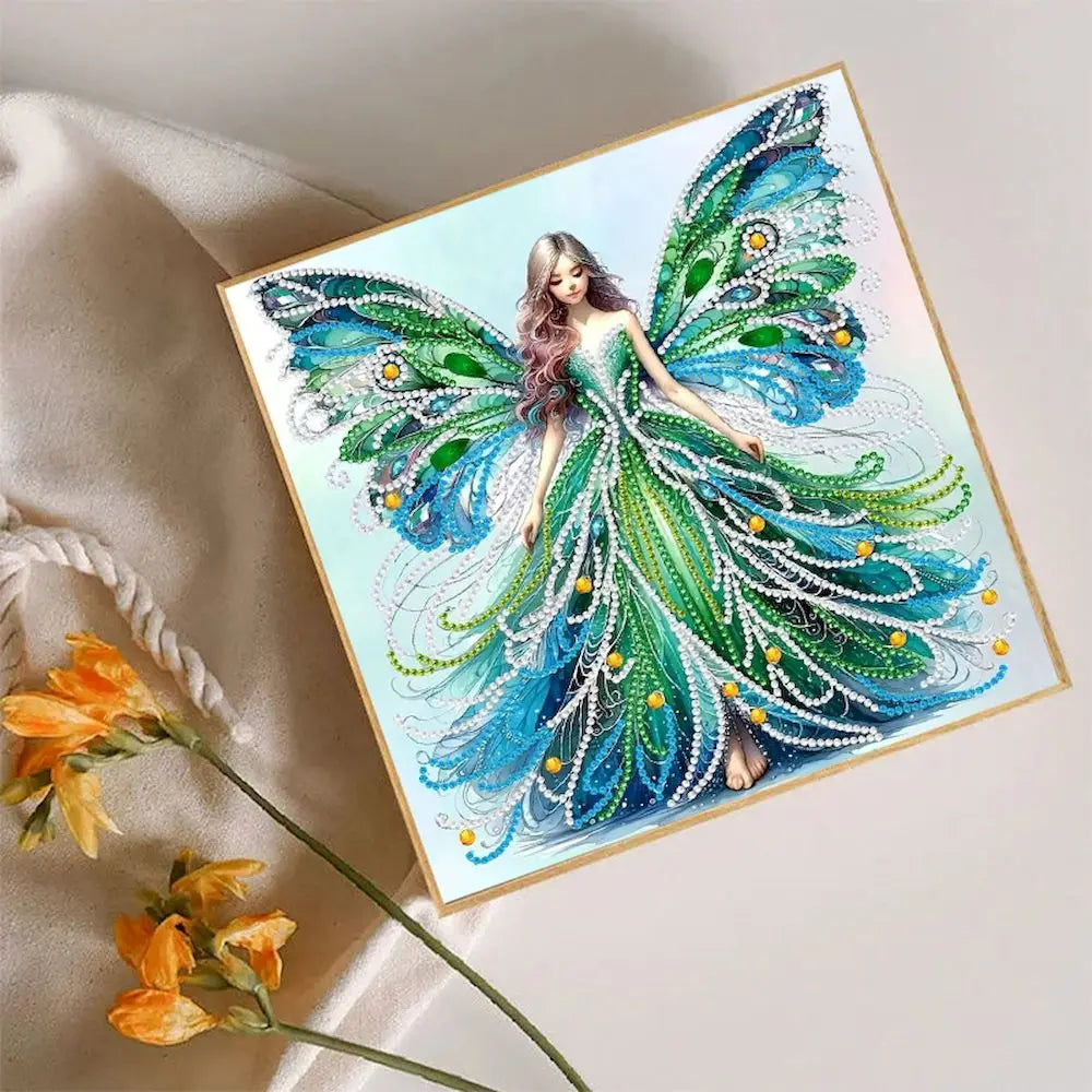 PhotoCustom 30x30cm 5D DIY Partial Special Shaped Drill Diamond Painting Fairy Girl Kit Home Decoration Art Craft Mosaic Paintin