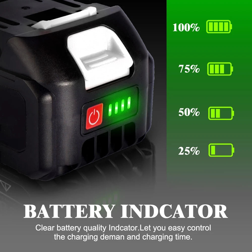 18V Rechargeable Lithium Ion Battery 22500mAh 15000mAh Lithium Battery With Battery indicator For Makita Power Tools Battery