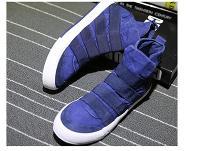 New 2024 High Top Men Shoes Flats Slip On Casual Shoes Male Canvas Shoes Plimsolls Espadrilles Man Trainers Zapatillas Hombre