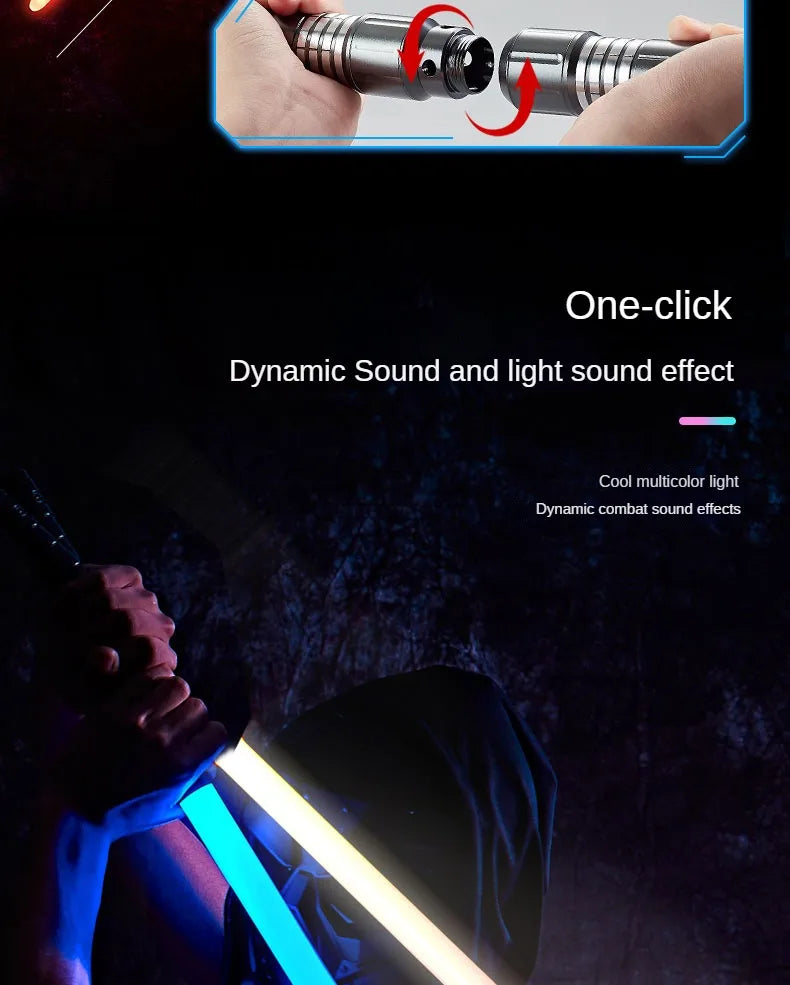 Lightsaber Metal Laser Sword Toys RGB Light Saber 7 Color Change Kids Soundfonts Force FX FOC Blaster Toys Jedi Laser Sword Gift