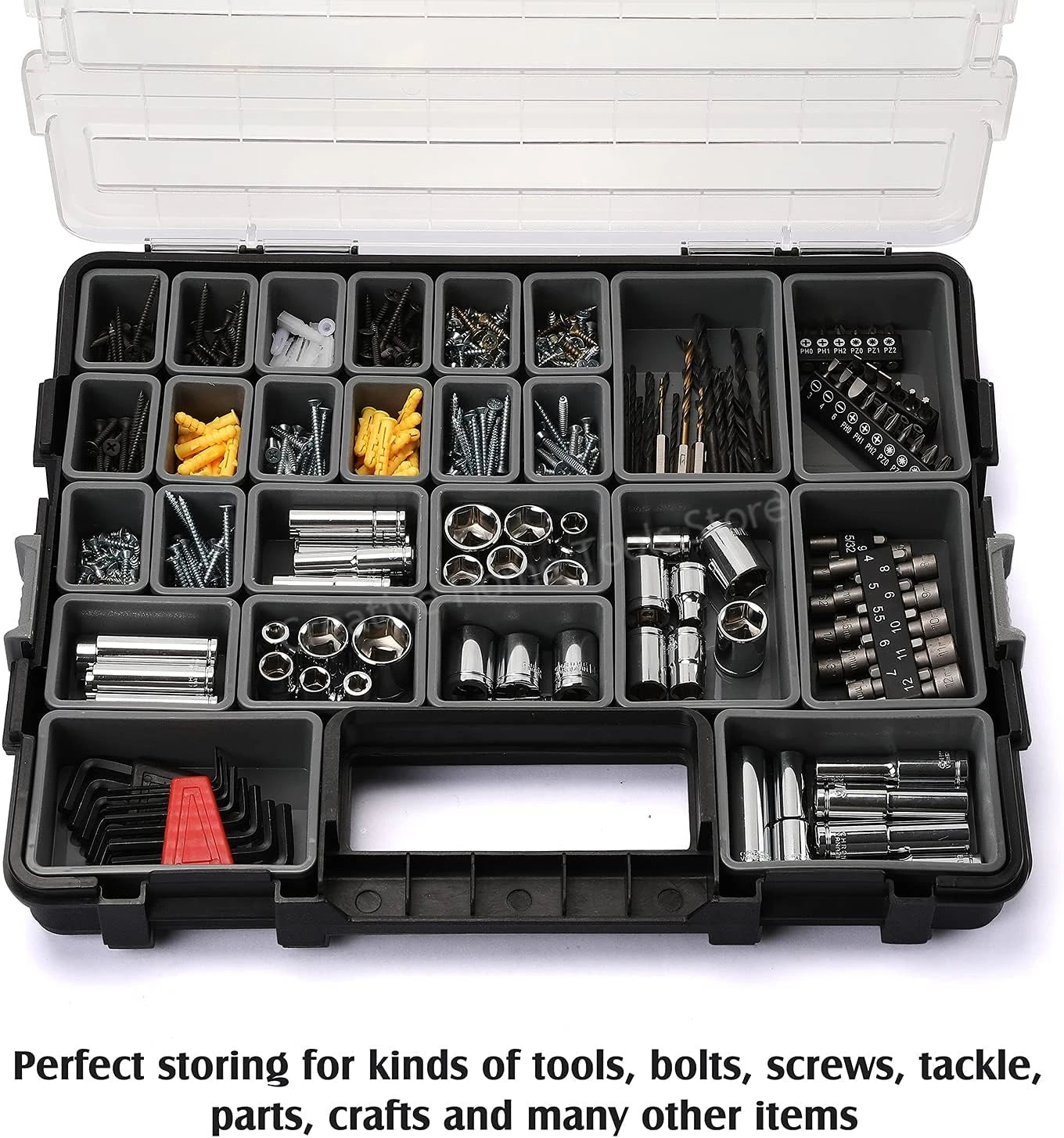 Stackable Tool Box Organizer Box Piece Container Garage Plastic Toolbox for Mechanic Workshop Suitcase Screw Storage Box