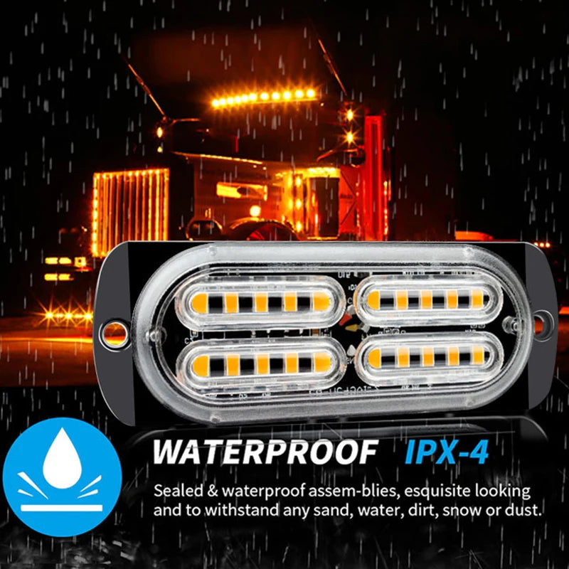 Car 12V 24V LED Signal Light For Car Warning Flashing Firemen Police Emergency Lamp Ambulance Strobe LED Warning Light