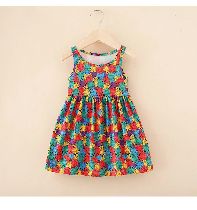 Cute Summer Children Clothing Girl Dresses Kids Dresses Clothes for Girls Party Princess Fashion Outfit Cartoon Beach Dress