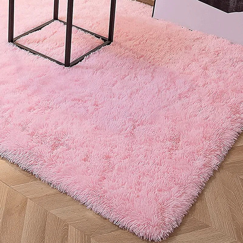 Soft Area Rugs For Bedroom Fluffy, Non-slip Tie-Dyed Fuzzy Shag Plush Soft Shaggy Bedside Rug, Tie-Dyed Living Room Carpet