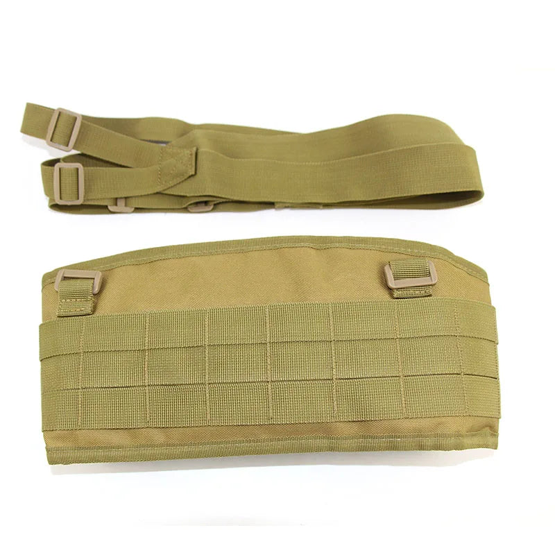 Tactical Molle Waist Belt Outdoor Hunting Military Padded Waist Belt Combat Patrol Belt Nylon Adjustable Waistband Men