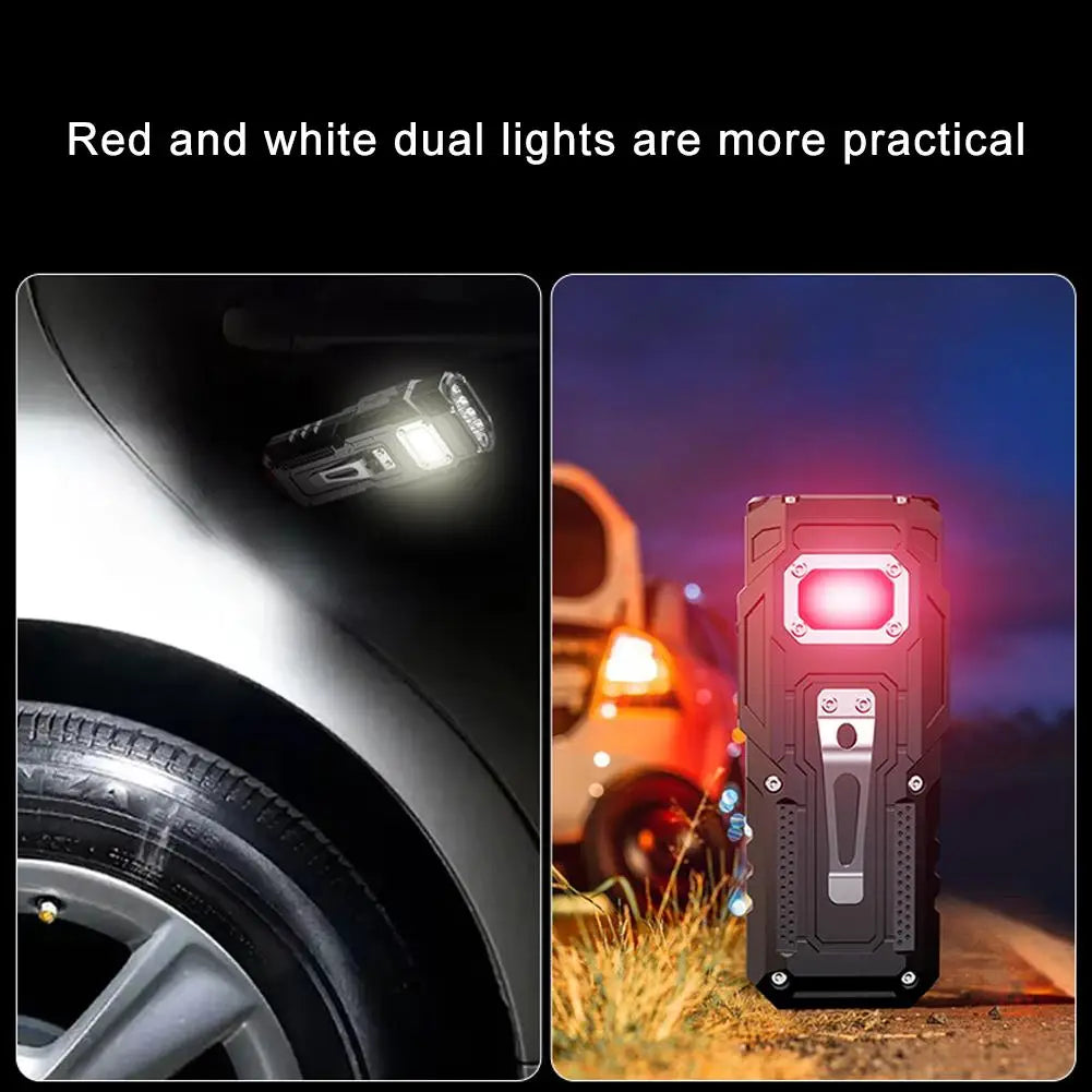 High-Powerful Type-C Rechargeable Flashlight Super Portable Work Bright Built-in Beam Light Battery L7W8