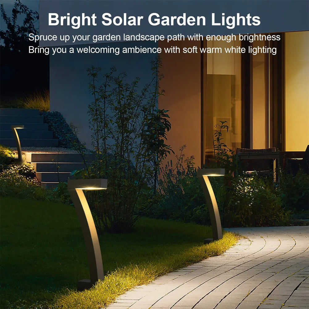 4pcs Led Solar Garden Lights Outdoor Waterproof Auto On/Off LED Lamp Solar Powered Driveway Lights For Pathway Backyard Lawn