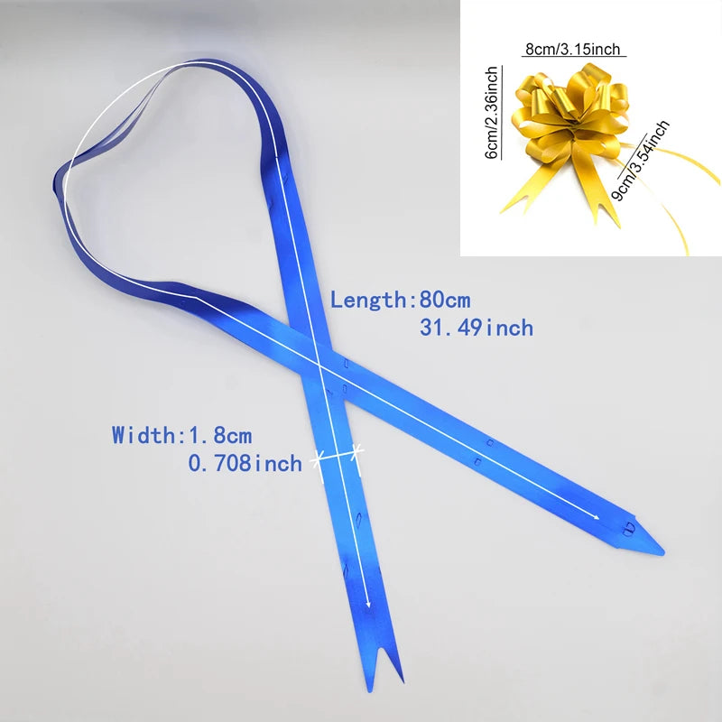 10/20/50Pcs Pull Bow Flower Pull Tie Ribbon for Christmas, Valentines Day, Wedding,Mother's Day, Birthday Party Gift Decoration