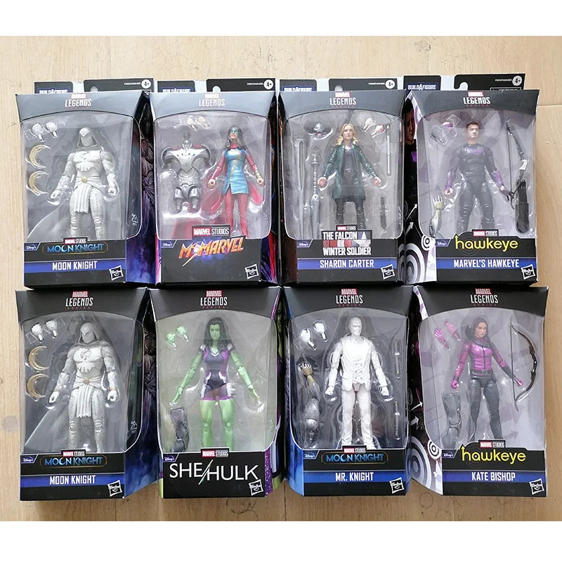 Marvel Legends Action Figure Movable Model Toy Collection Moon Knight Ms Marvel She Hulk Sharon Carter Hawkeye Kate Bishop