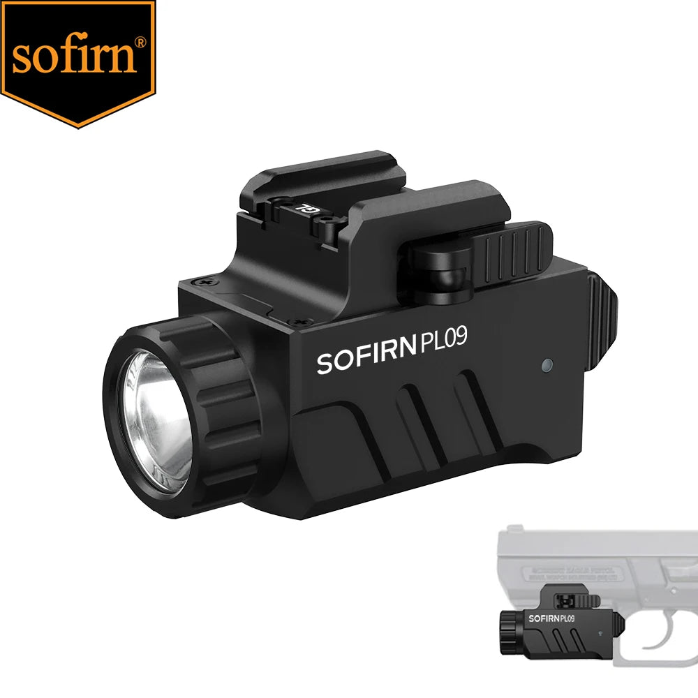 SOFIRN PL09 Flashlight 1600lm Rechargeable Light Quick Release Tactical Light with Double Switch for Picatinny Rail