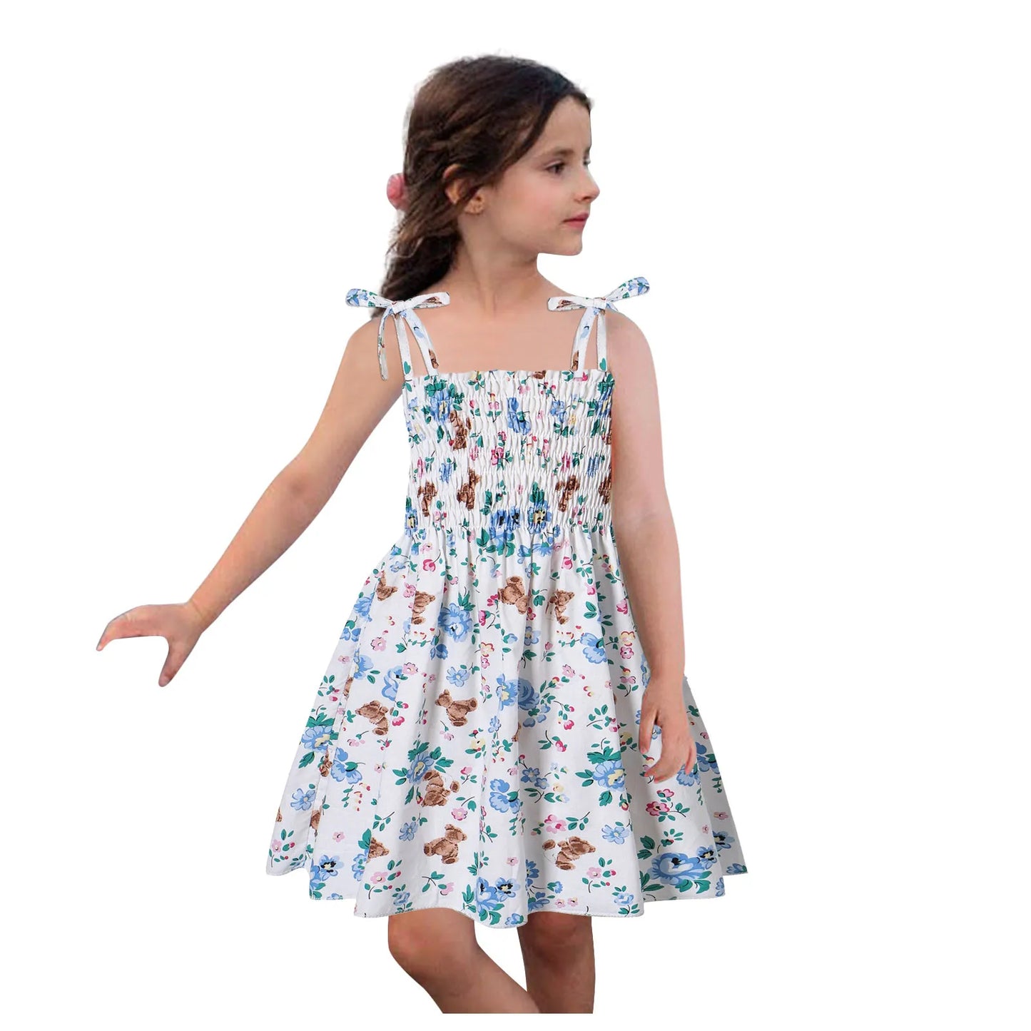 Toddler Dresses 5t Toddler Strap Dresses Sleeveless Baby Kids Casual Beach Girls Summer First Birthday Dress for Baby Girl