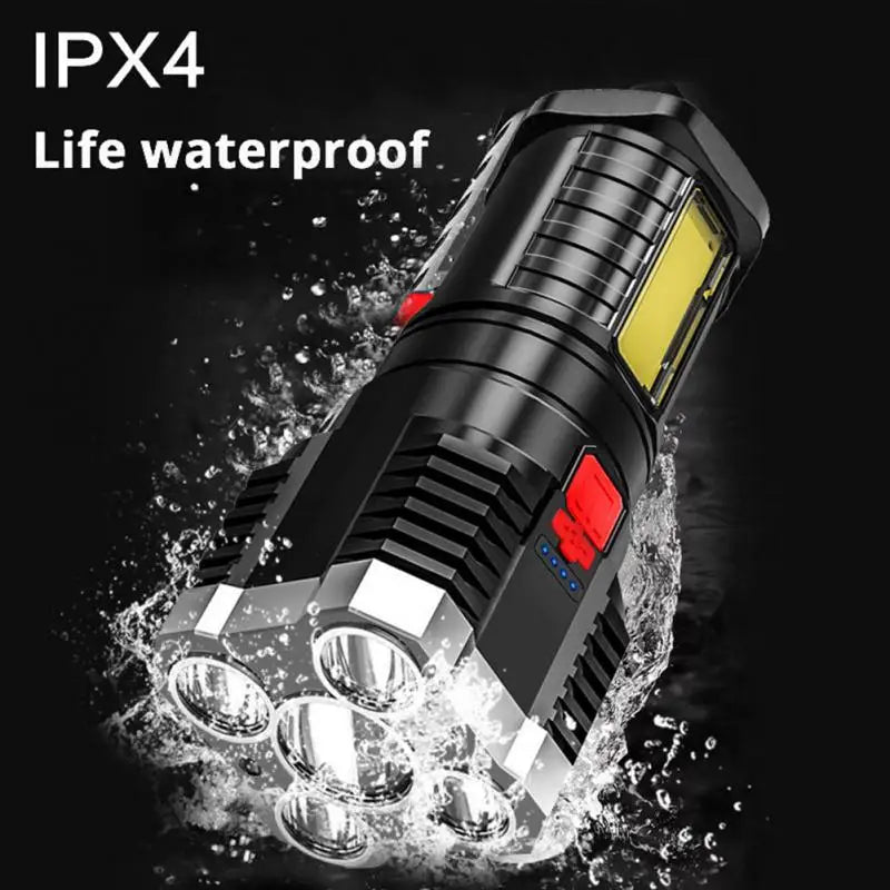 Light High Quality 18650 Battery Usb Charging Led Waterproof Camping Hand Lamp Outdoor Flashlight Super Bright Flashlight Lamp