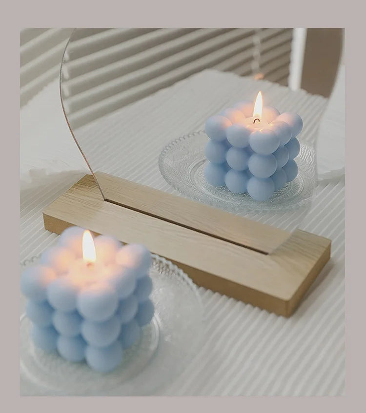 Ins Style Bubble Cube Candle Handmade Scented Candle Aromatherapy Soy Wax Candle Wedding Birthday Candles Party Home Decoration