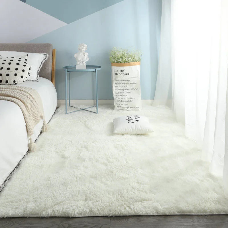 Soft Area Rugs For Bedroom Fluffy, Non-slip Tie-Dyed Fuzzy Shag Plush Soft Shaggy Bedside Rug, Tie-Dyed Living Room Carpet