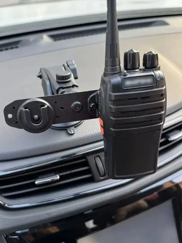 Car Holder Walkie Talkie Bracket Accessories 2in1 in Car Hand PTT Microphone Speaker Mount for Two Way Radio Mount Car Stand