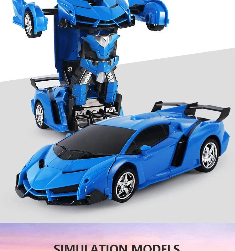 Mini 2 In 1 Car Toys Transform Car Robot Model Car Remote Control RC Car Deformation Car Toy Boys Gifts Children Toys Gift