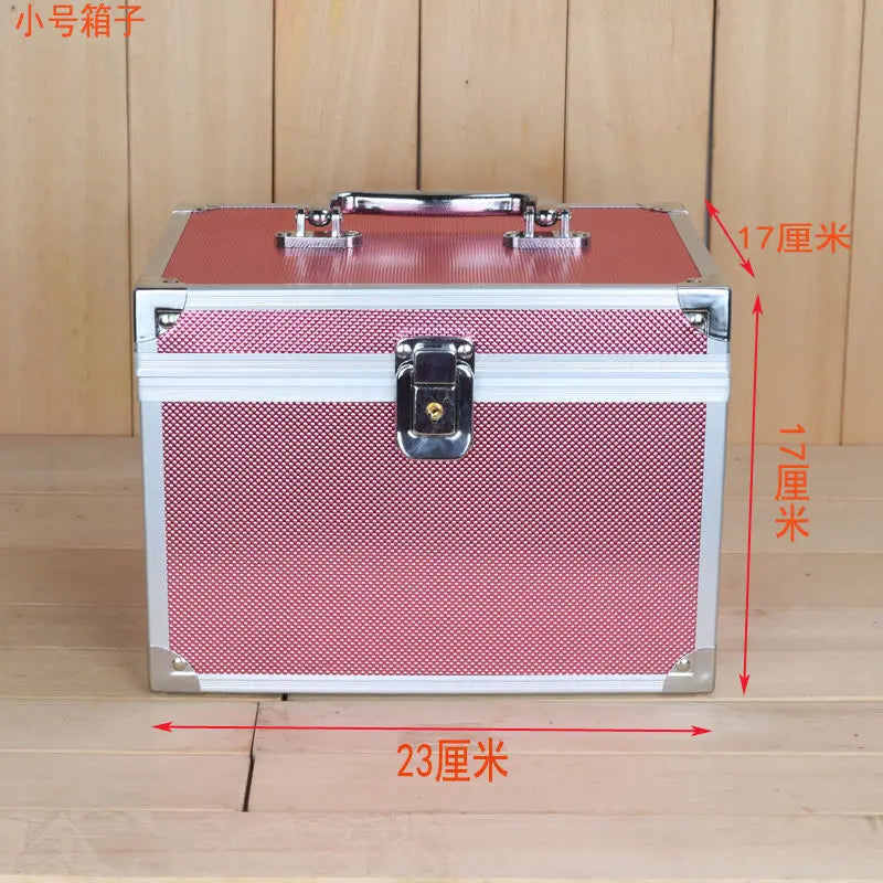 2023 Professional Makeup Bag Women Cosmetic Case Alloy Female Korean Make Up Organizers Box Large Capacity Jewelry Cosmetic Box