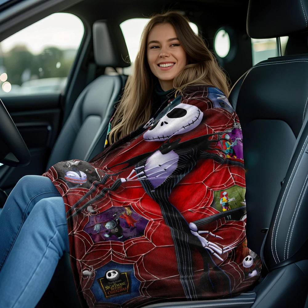 The Nightmare Before Christmas Jack HD Print Flannel Blanket Camping Blankets for Sofa Thin Blanket Modern Fashion Gift