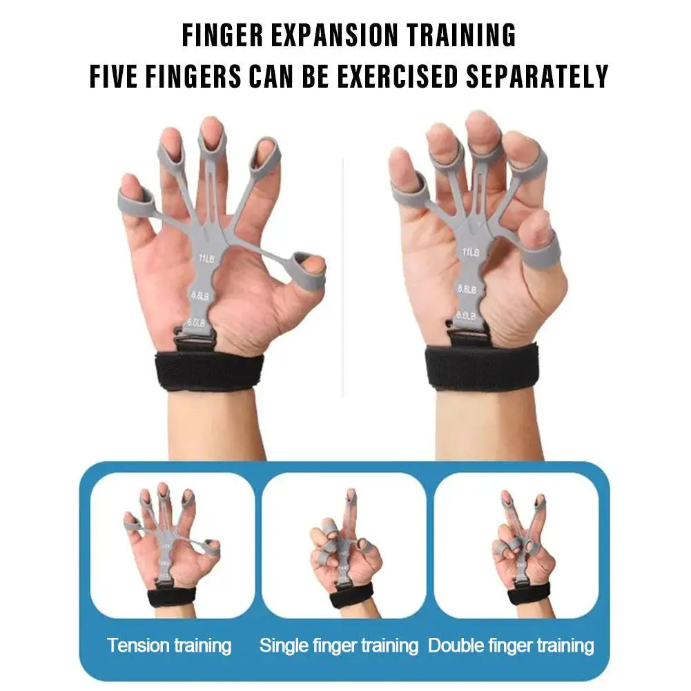 Silicone Finger Gripster Grip Exerciser Finger Strengthener Guitar Training Gym Fitness Trainer Sports Equipment Accessories