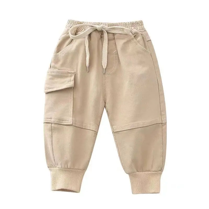 New Cotton Cargo Pants for 2-6 Years Old Solid Boys Casual Sport Pants Enfant Garcon Kids Children Trousers 2-8Years Clothes