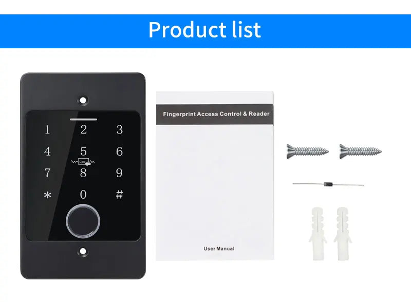 WiFi Tuya App Smart Door Lock Keyboard RFID Access Controller Waterproof Metal Keypad Concealed Install Biometric Access Control