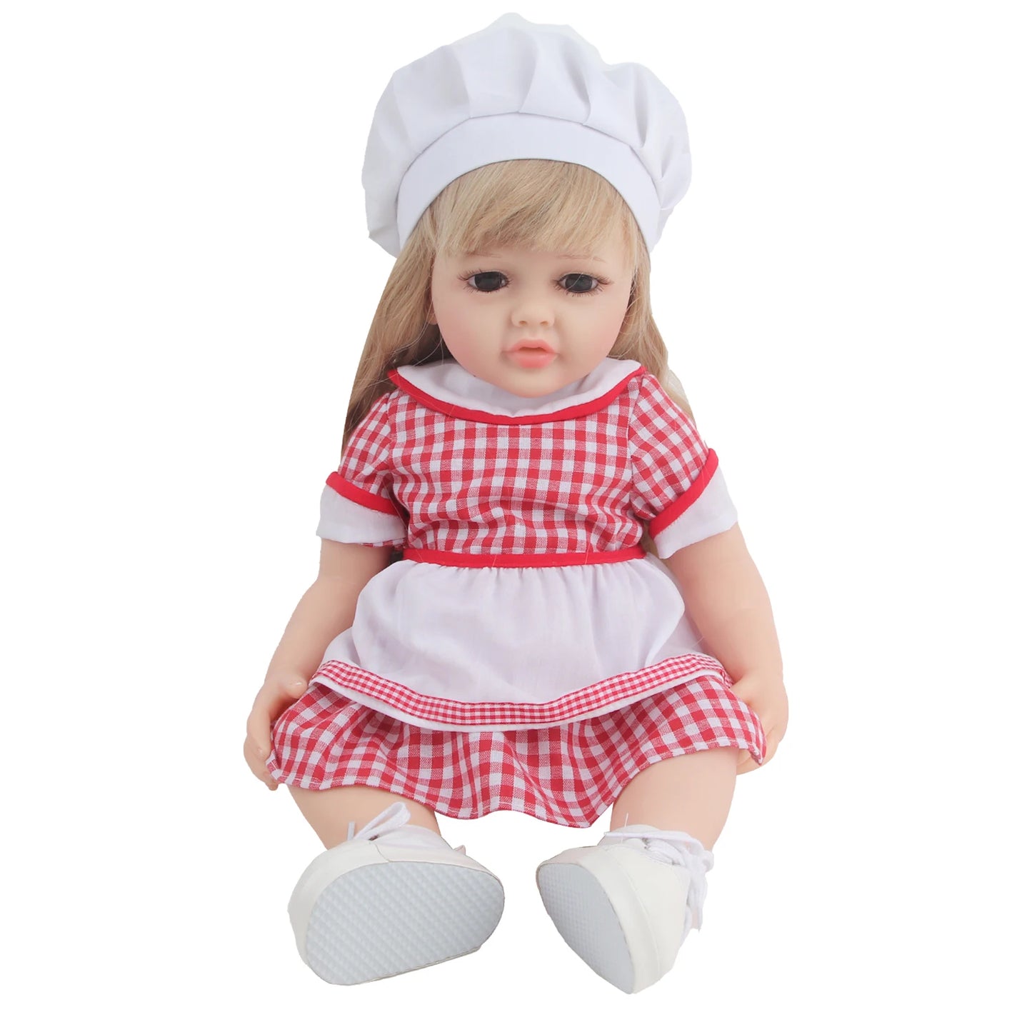 55CM 22 Inches Baby Reborn Girl Doll Full Body Soft Silicone Cute Newborn Dolls With Shoes,Clothes Girl's Best Gift Festival Toy